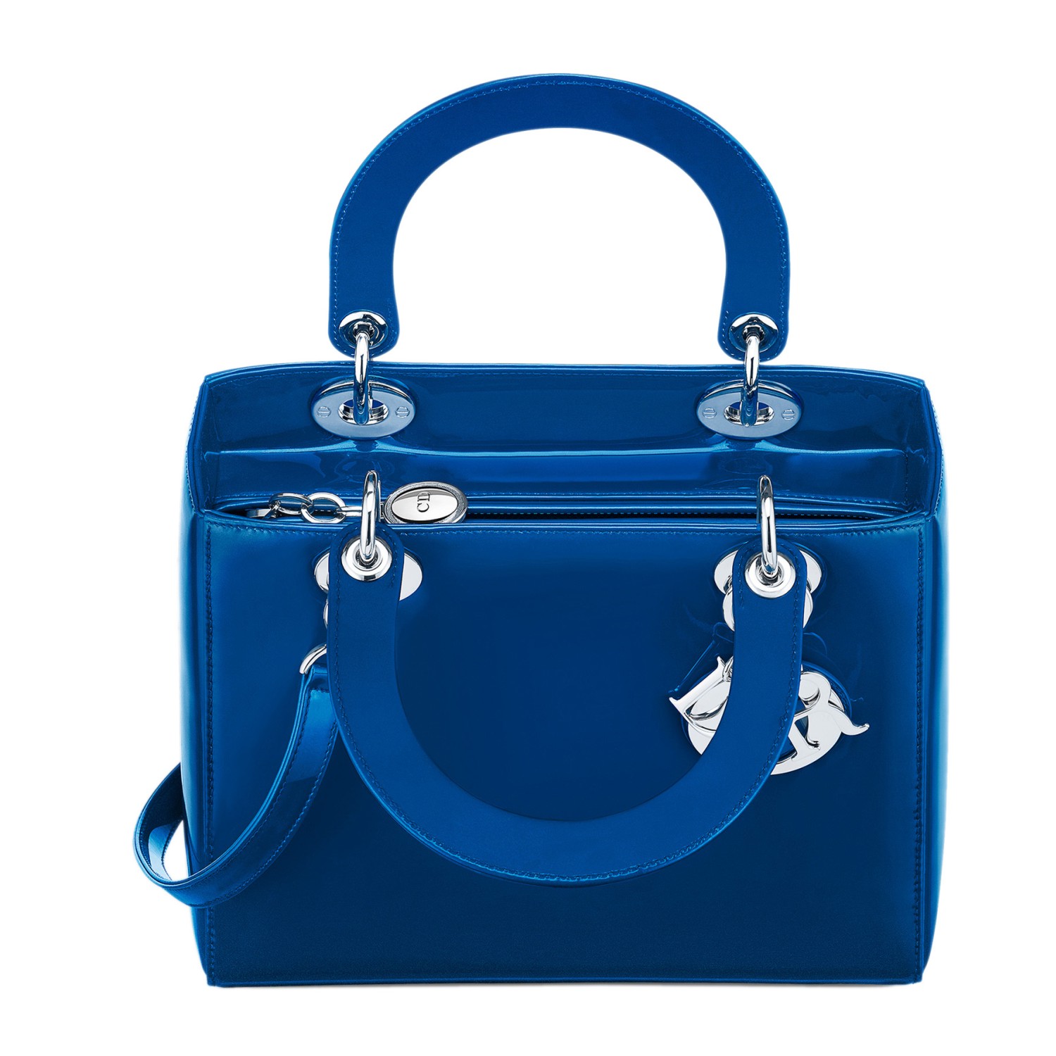 【包邮包税】dior/迪奥 女士蓝色漆皮手提单肩两用包 m0550pvnr 928