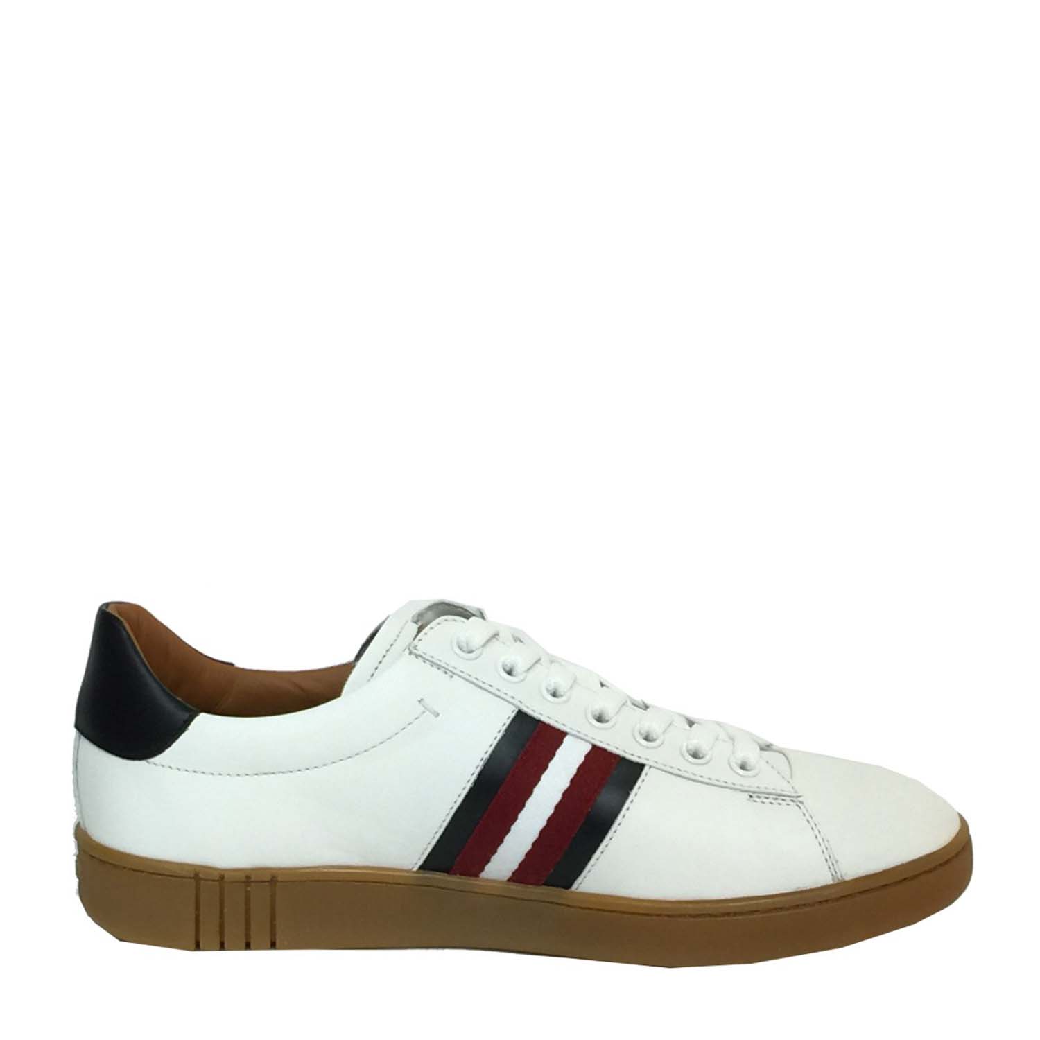 bally/巴利 男士白色牛皮低帮休闲鞋 asor/100 white