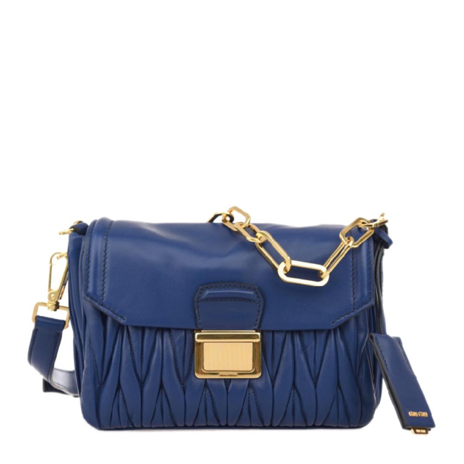 miumiu/缪缪 女式深蓝色羊皮单肩包 rt0606 n88 f0021