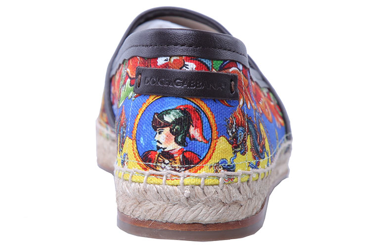 dolce&gabbana/杜嘉班纳 帆布印花国王渔夫鞋 男士休闲鞋 a50033ar