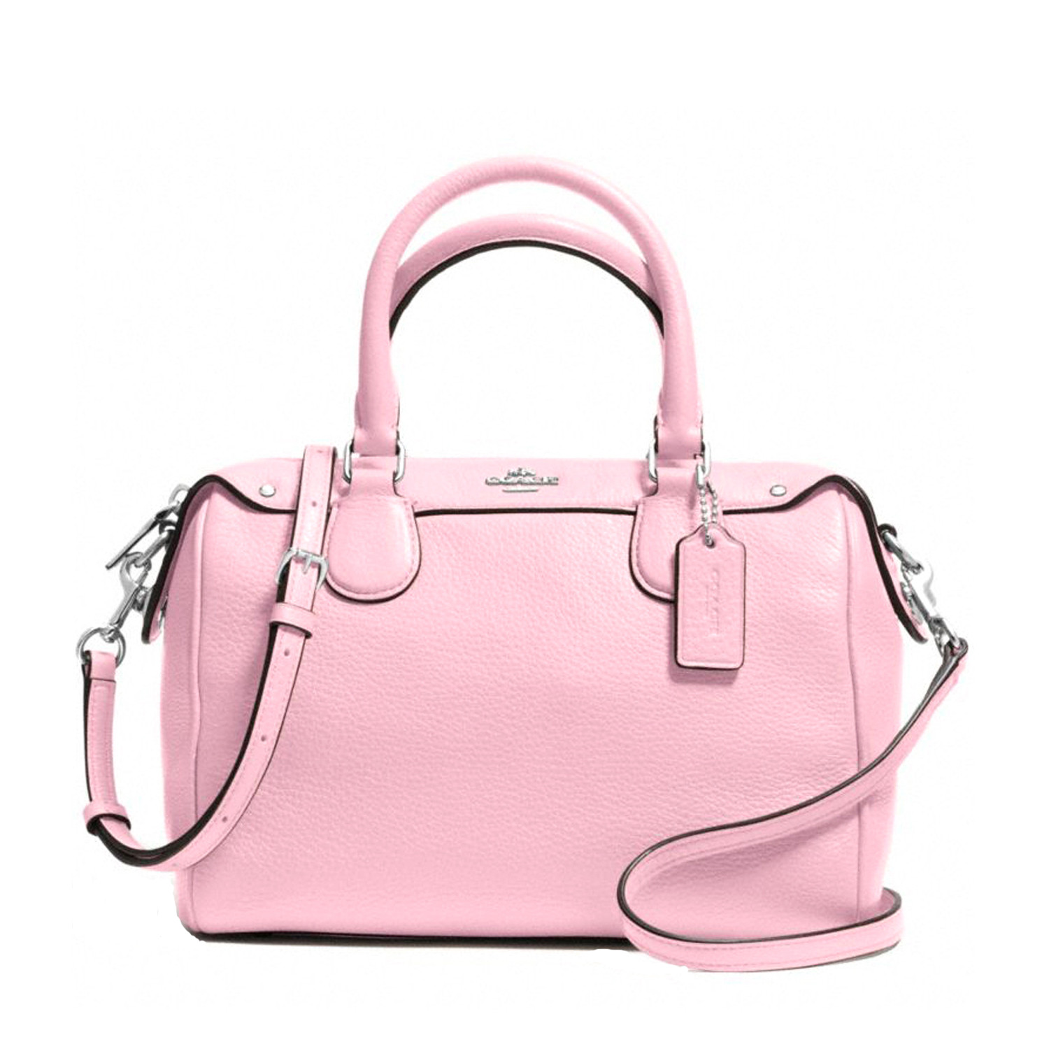 coach/蔻驰 女士真皮粉色手提包