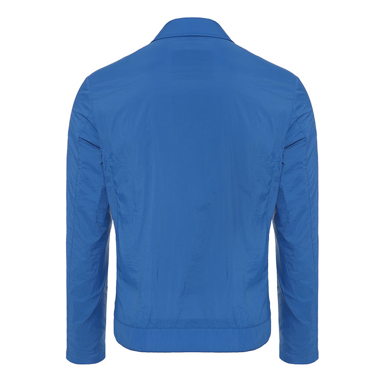 autason/奥德臣 男士蓝色锦纶翻领斜插袋夹克