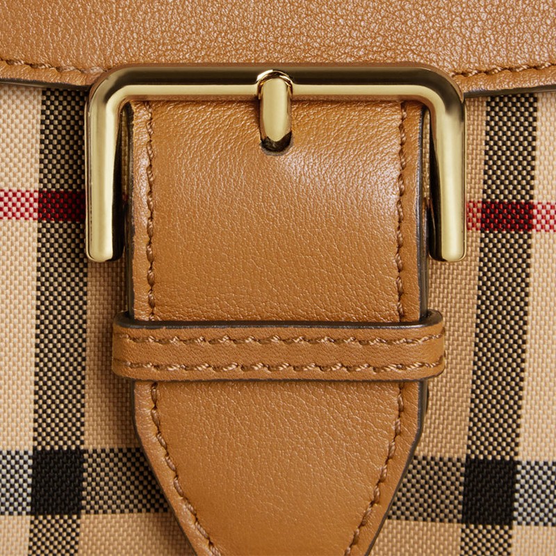 【包邮包税】burberry/博柏利 女士棕色牛皮手提单肩包 /3990646