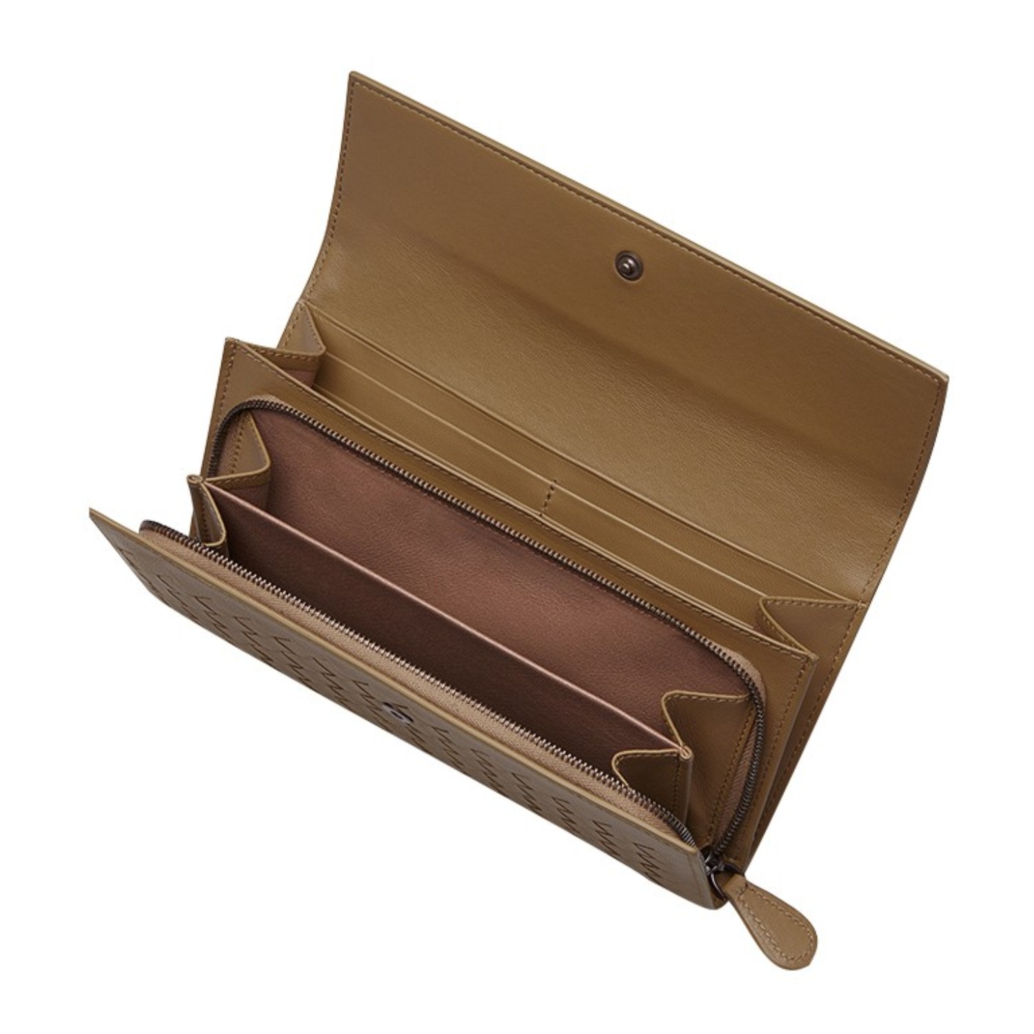 【包邮包税】bottega veneta/葆蝶家 女士羊皮经典编织长钱包钱包