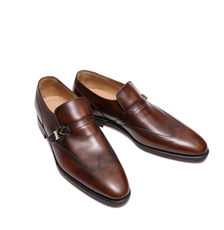 by creations/柏品 联合kiton 意大利直发 手工擦色皮鞋 男士正装乐福