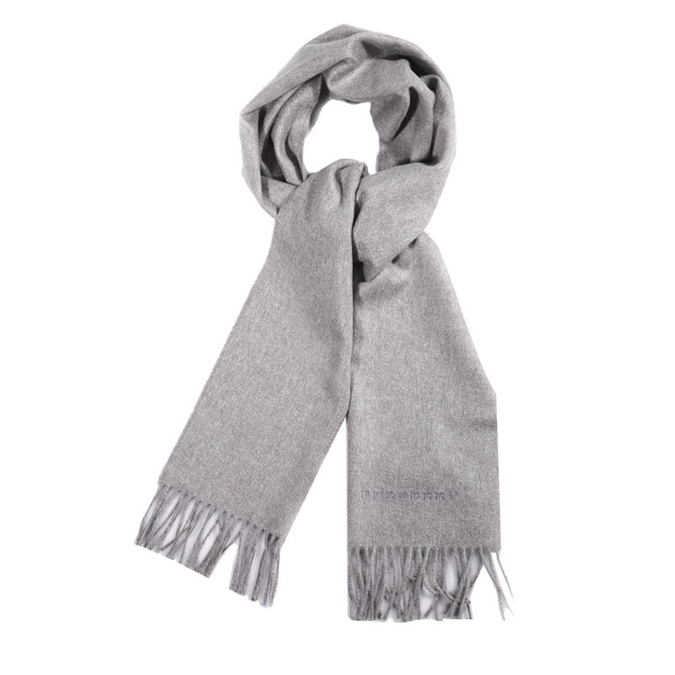 burberry博柏利女士纯色羊绒围巾3994559灰紫丁香