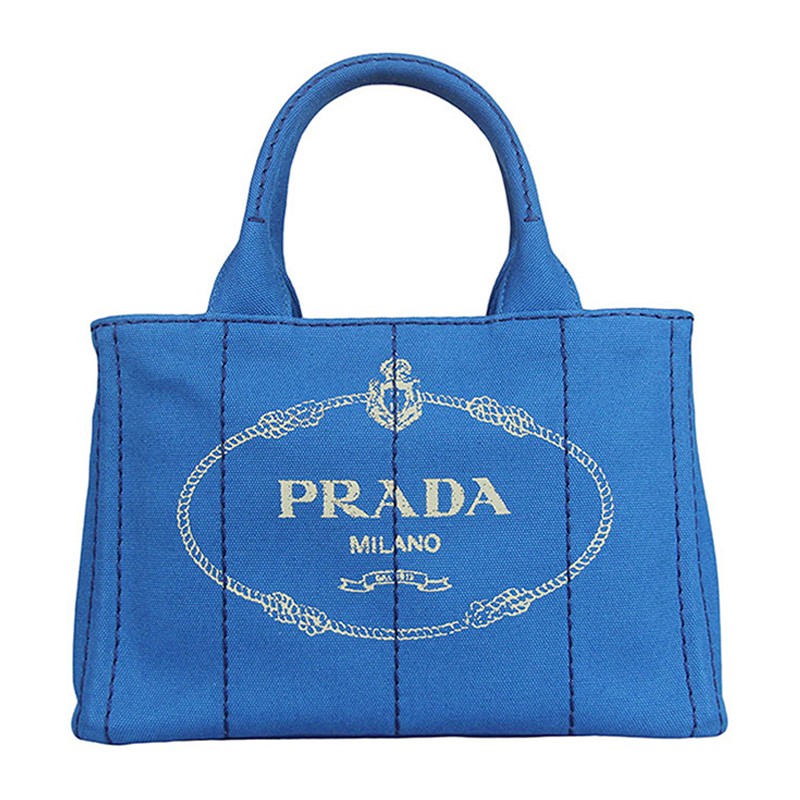 prada/普拉达 女士蓝色帆布手提单肩包# 1bg439 ooo zki f0013
