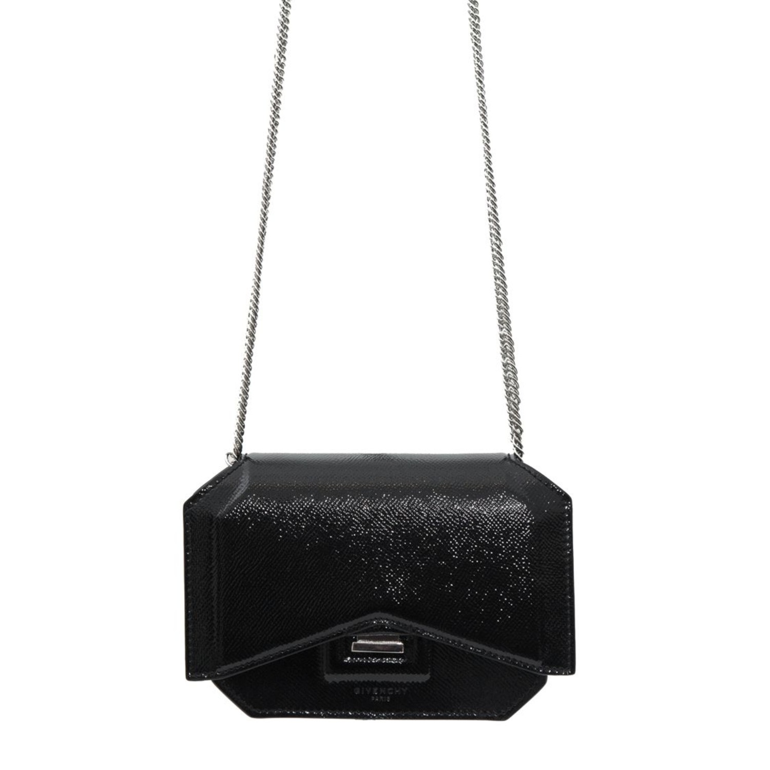 【包邮包税】givenchy/纪梵希 女式黑色漆皮迷你斜挎包斜挎包 bc0