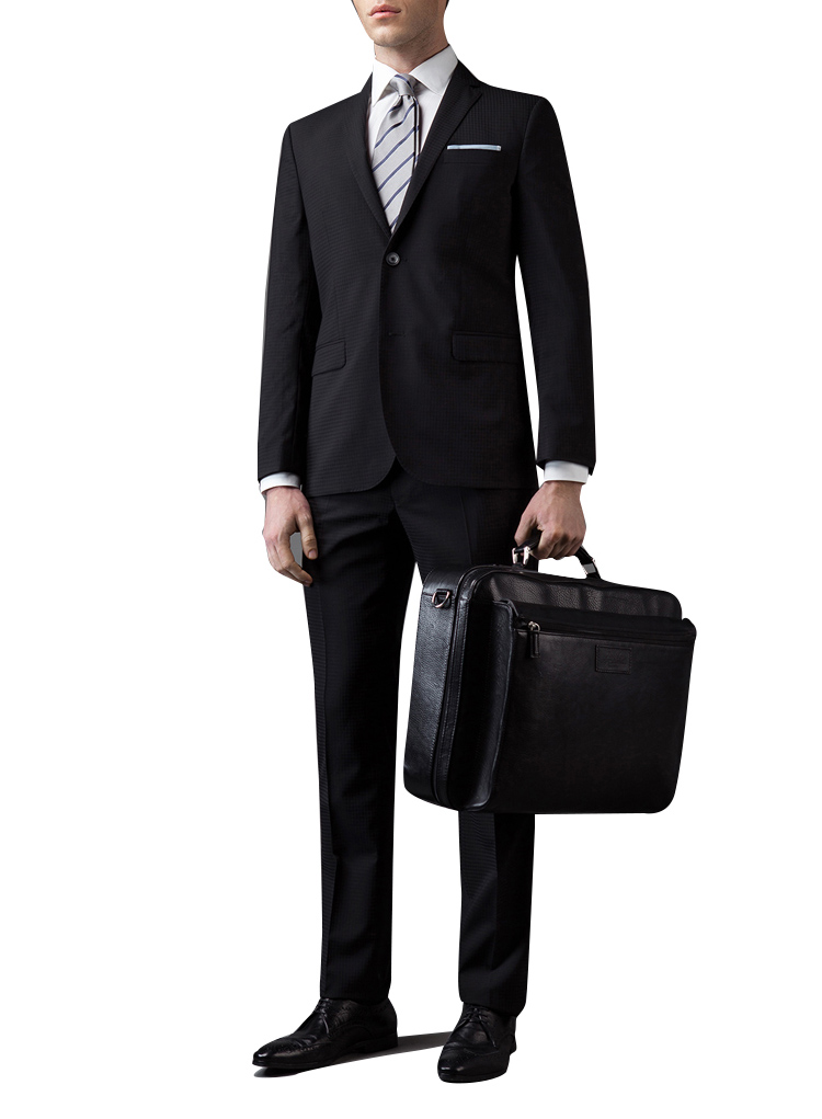 pineider for by creations 联名 男士牛皮商务手提包 单肩手拎包