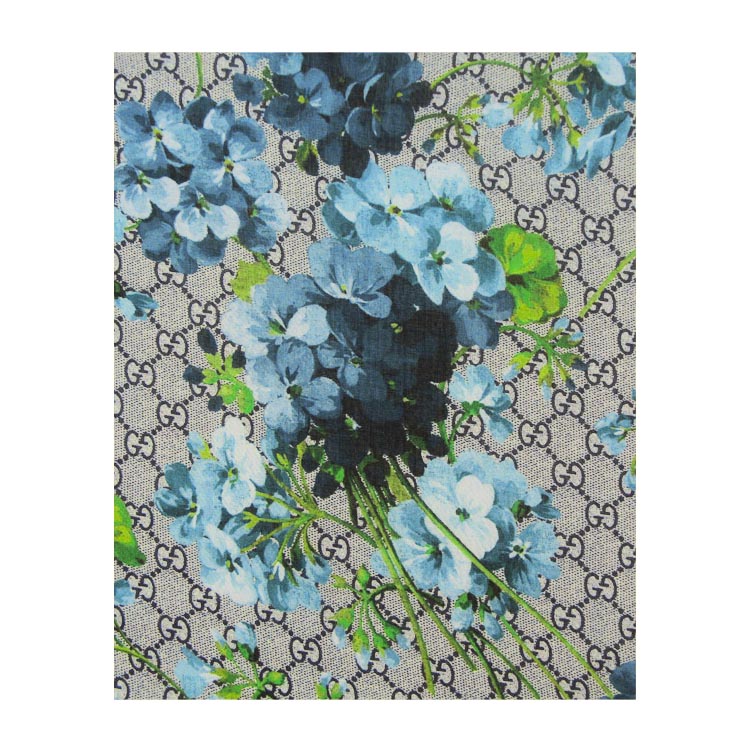 gucci/古驰 天竺葵印花莫代尔真丝混纺披肩/围巾