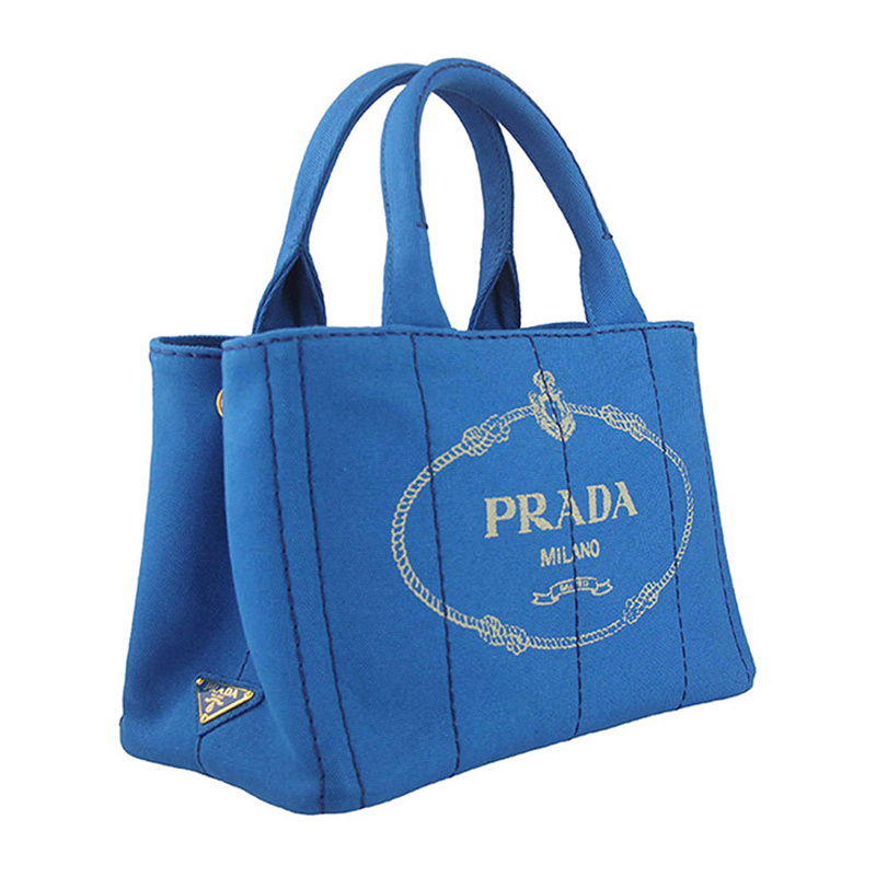prada/普拉达 女士蓝色帆布手提包/ 1bg439 ooo zki f0013