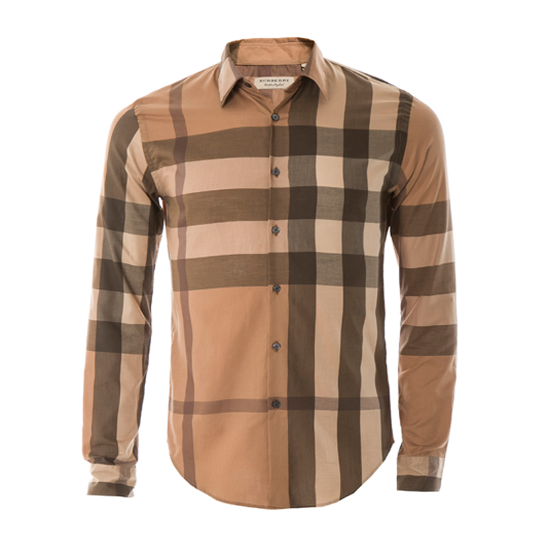 burberry/博柏利 男士伦敦系列新品棉质亲肤格纹衬衫