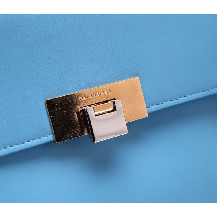 balenciaga/巴黎世家天蓝色复古元素女士手提单包&肩两用包,370627 a9