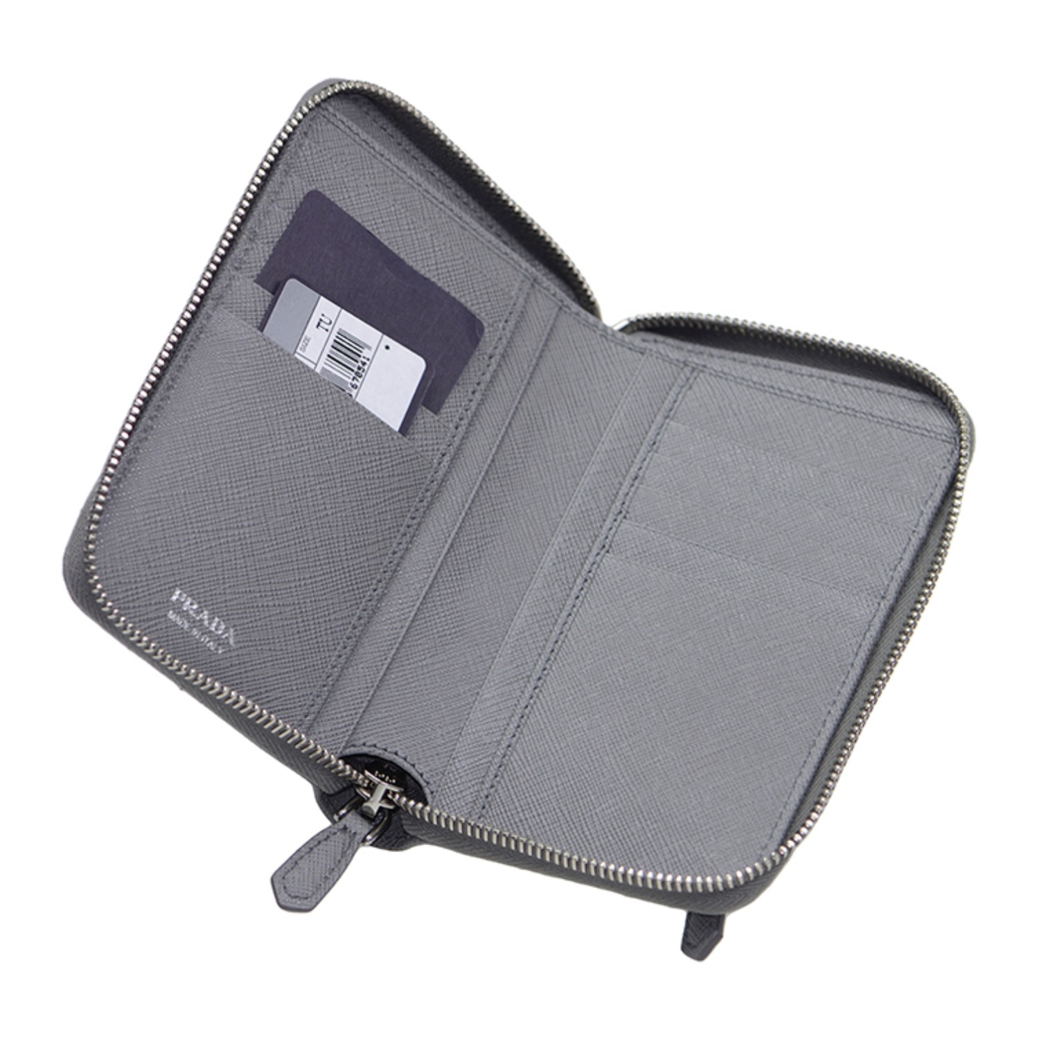 【包邮包税】prada/普拉达 女士灰色真皮钱包 1ml001 qwa f0k44