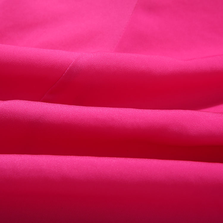 versace jeans/范思哲牛仔#女士玫红色聚酯纤维混纺连衣裙