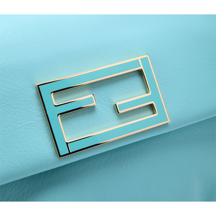 fendi/芬迪tiffany蓝金属logo装饰女士单肩斜挎包,8m0276d16 f0y3u