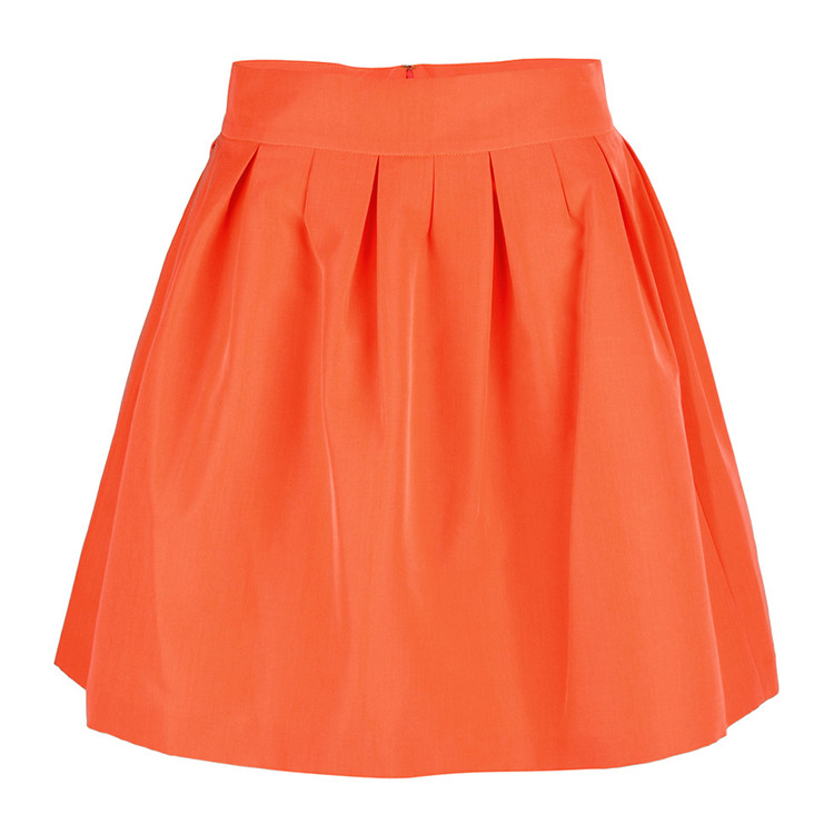 etxart&panno/etxart&panno西班牙轻奢品牌橙色棉质a字裙女士半裙