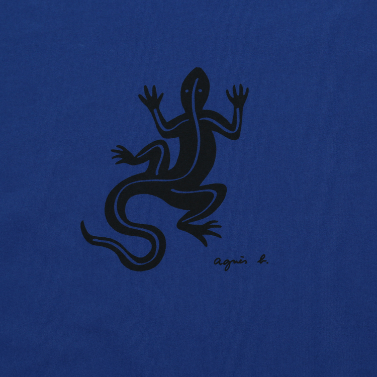 【16年新款】agnes b./阿格尼斯 b. 男士t恤 男士 100%棉 宝蓝色