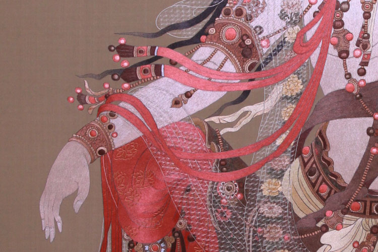 zhy/庄一 刺绣精品 水月观音 南通沈绣 非遗传承人国大师作品 纯手工