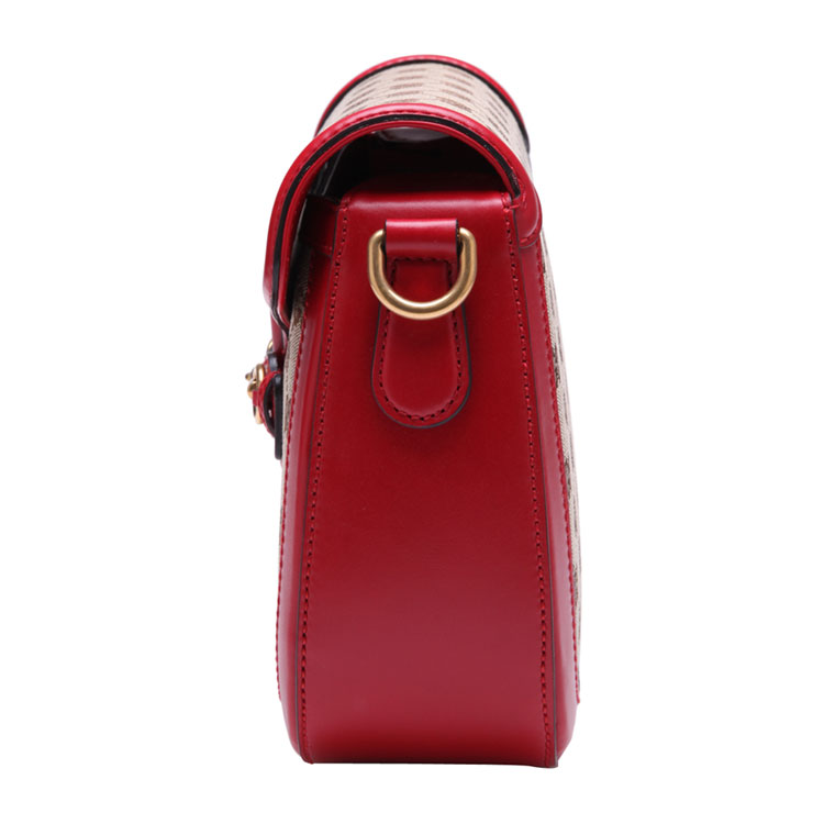 gucci/古驰lady web系列中号红色经典双glogo提花包身女士单肩斜挎