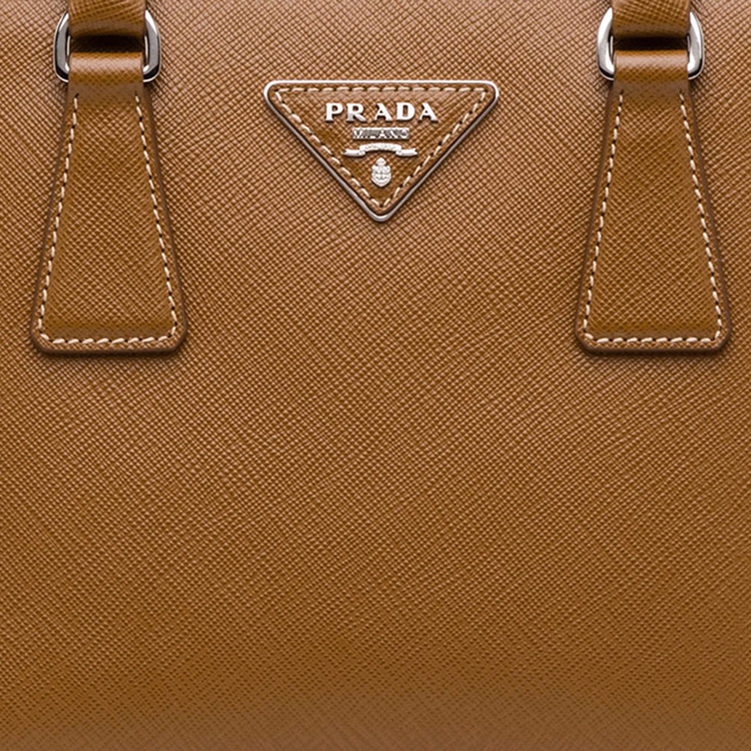 prada/普拉达 女士时尚棕色十字纹牛皮杀手包手提单肩包 1ba896 nzv