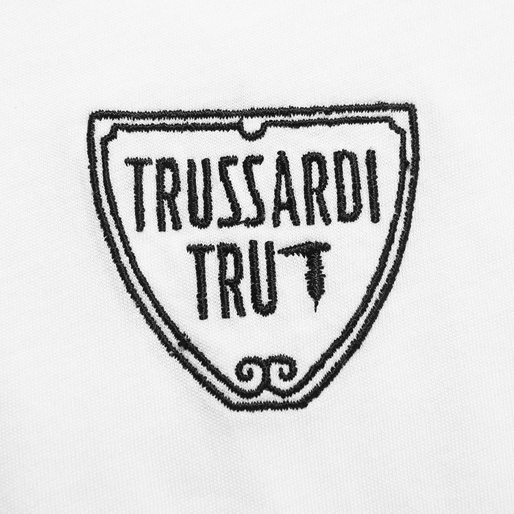 trussardi/楚莎迪 tru trussardi#男士白色全棉短袖t恤