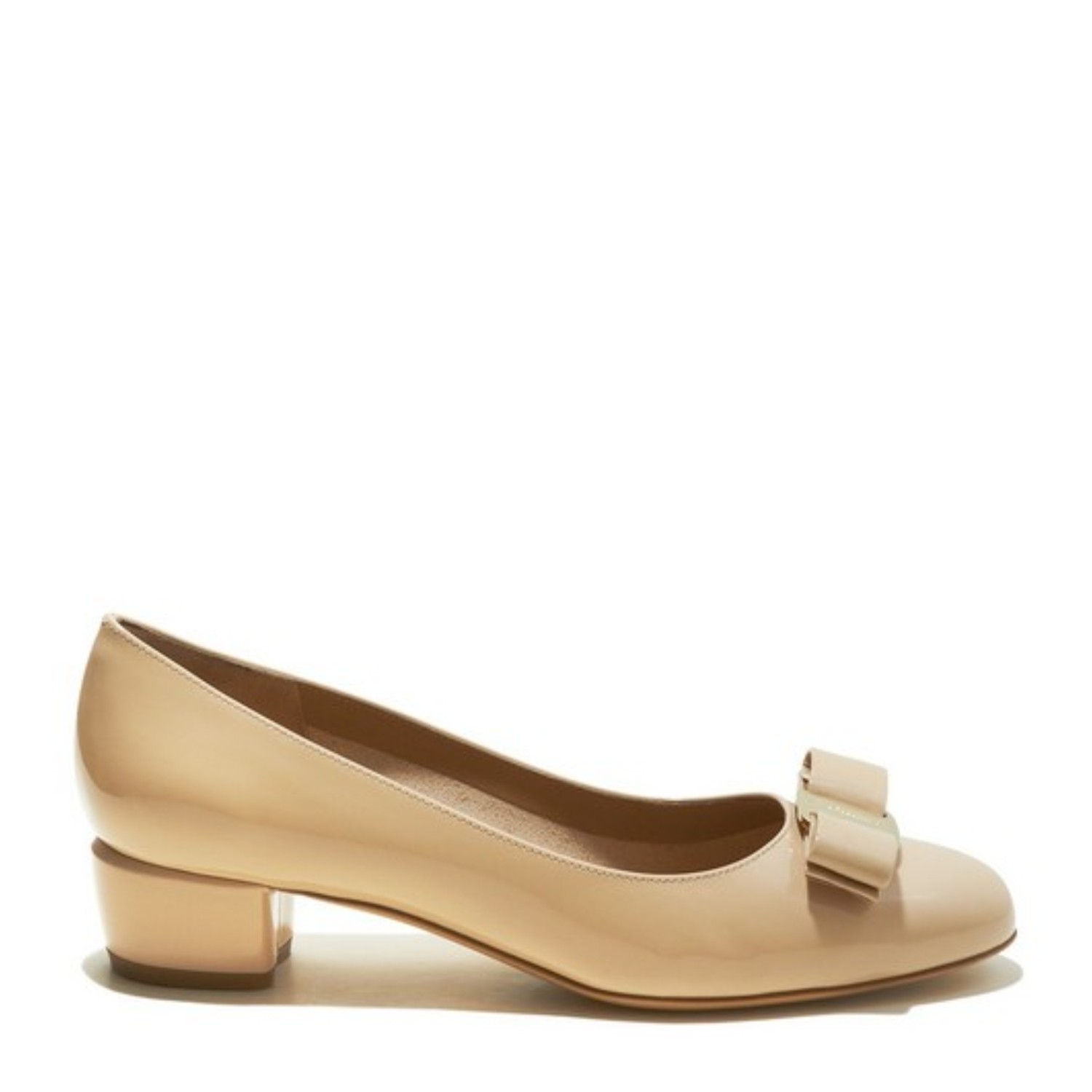 salvatore ferragamo/菲拉格慕  女士裸色真皮中跟鞋 529556 new