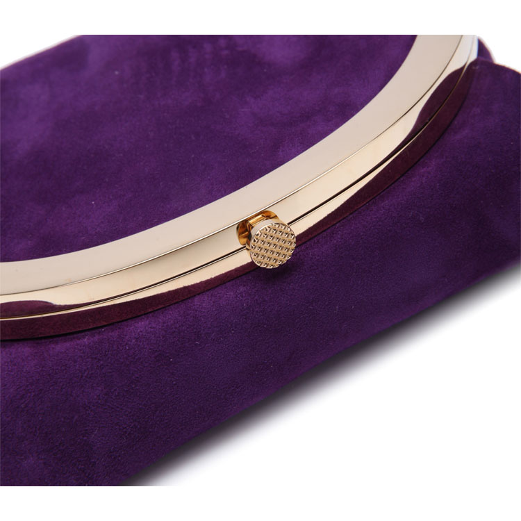 salvatore ferragamo/菲拉格慕深紫色大号金属logo装饰女士单肩包