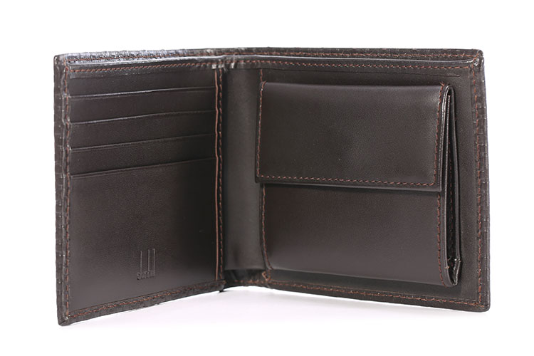 dunhill/登喜路 男士棕色牛皮短款钱包