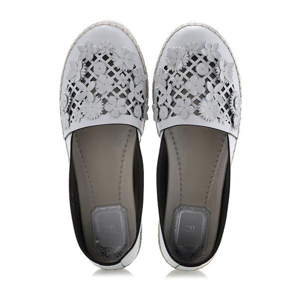 dior/迪奥 牛皮 渔夫鞋 女士白色休闲乐福鞋