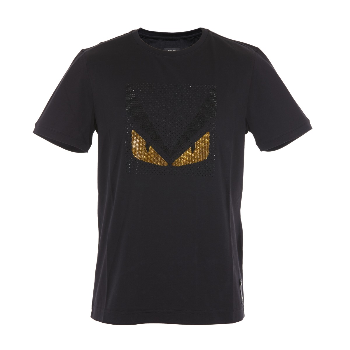 fendi/芬迪 黑色全棉男士短袖t恤 fy0626 1z2 f0qa1