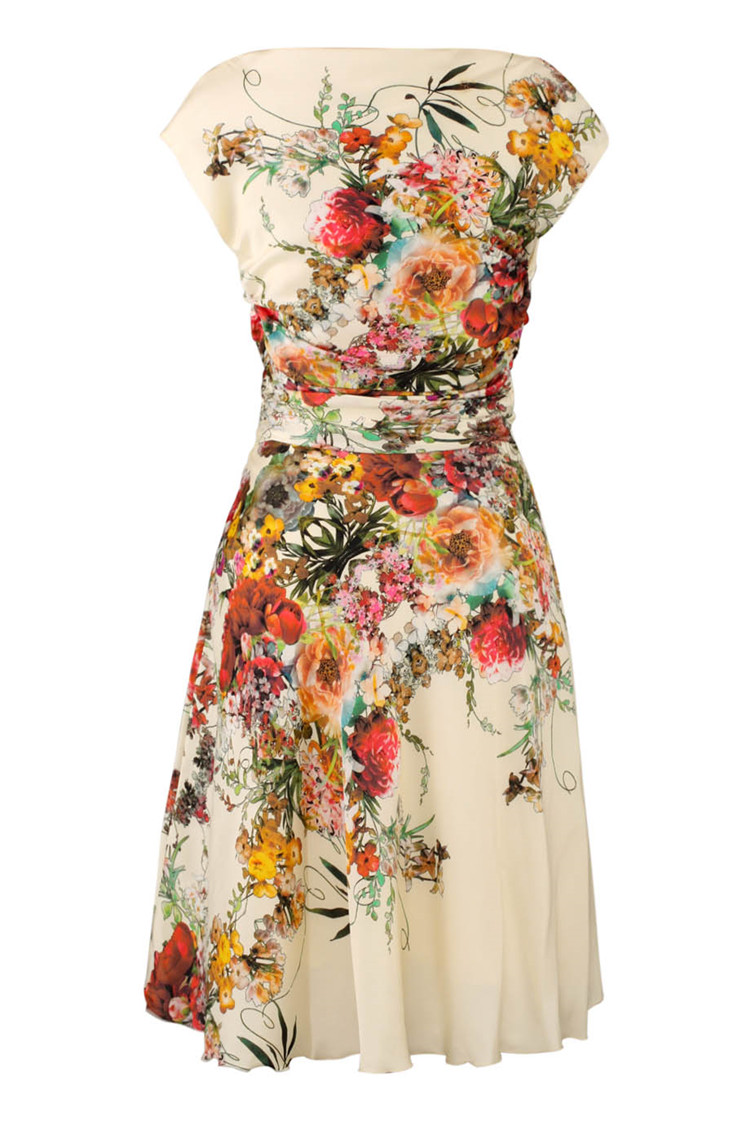 gucci(古驰)#两件套#棕红色真丝内搭素花色女士连衣裙