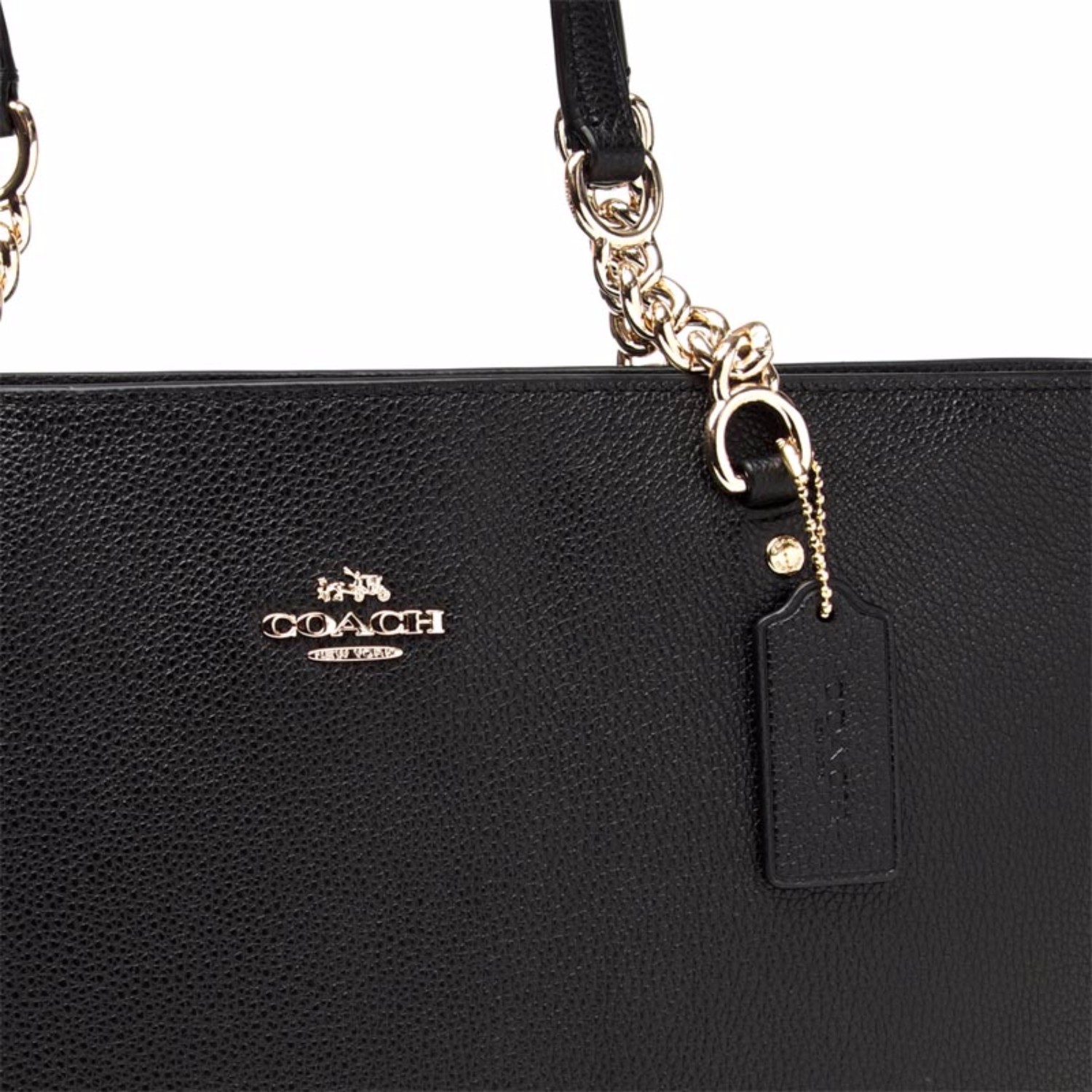 coach/蔻馳 女士黑色牛皮手提包 36600 black