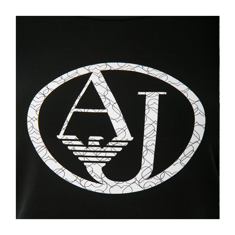 armani jeans/阿玛尼牛仔 女士简约logo款棉质亲肤长袖t恤