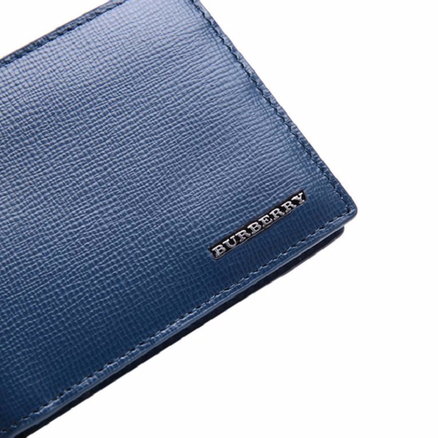 【包邮包税】burberry/博柏利 蓝色男士牛皮短款钱包 4005805