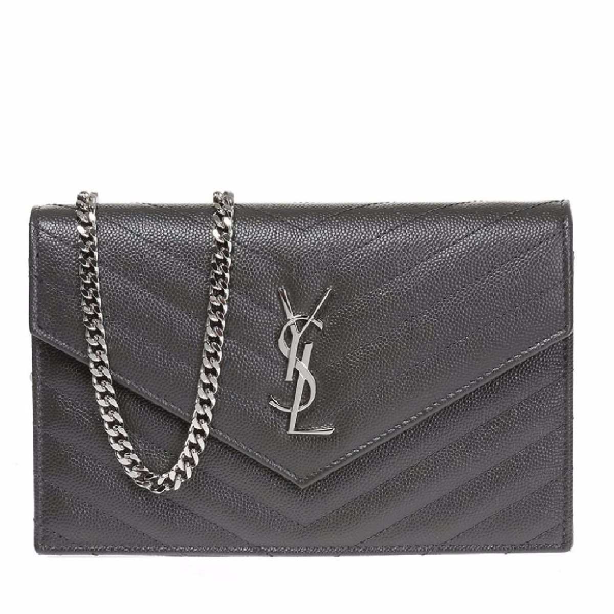 【包邮包税】yves saint laurent/圣罗兰 女士灰色牛