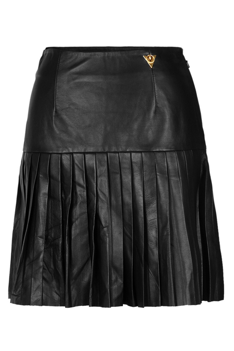 cavalli class/cavalli class 时尚压褶皮裙女士半裙