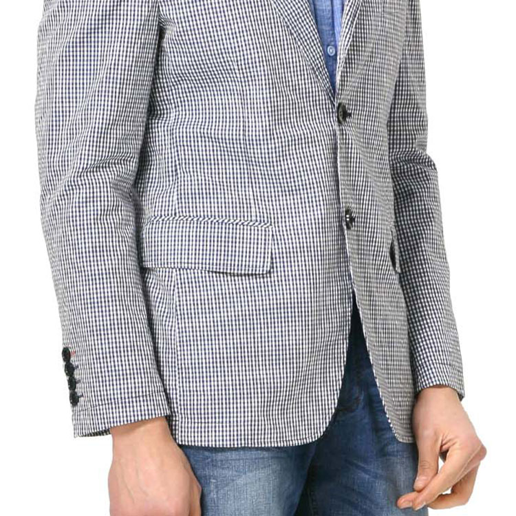 good luck gladius/德国鲨鱼 男士格纹休闲两粒扣西服 男士西装