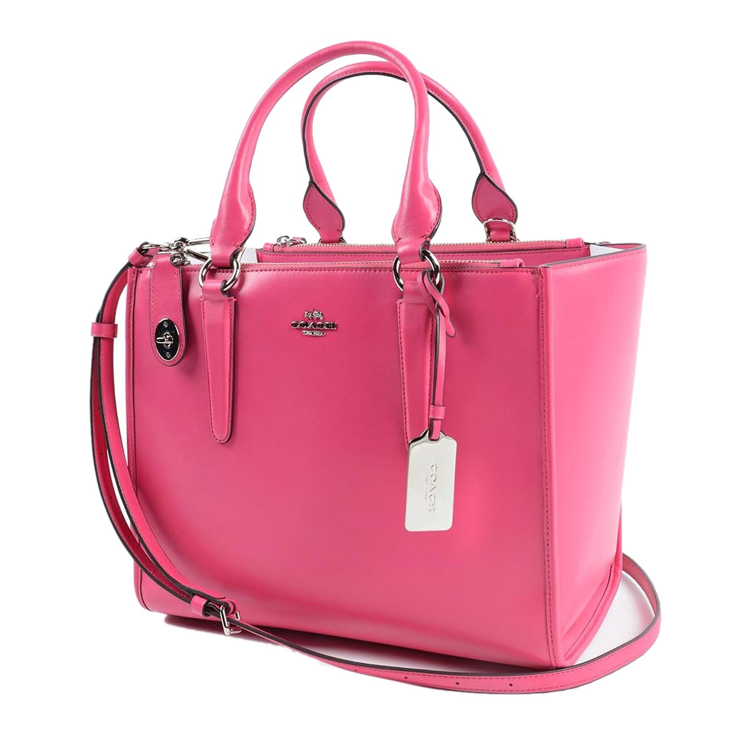 【包邮包税】coach/蔻驰 女士粉红色牛皮手提包 33545 svdul