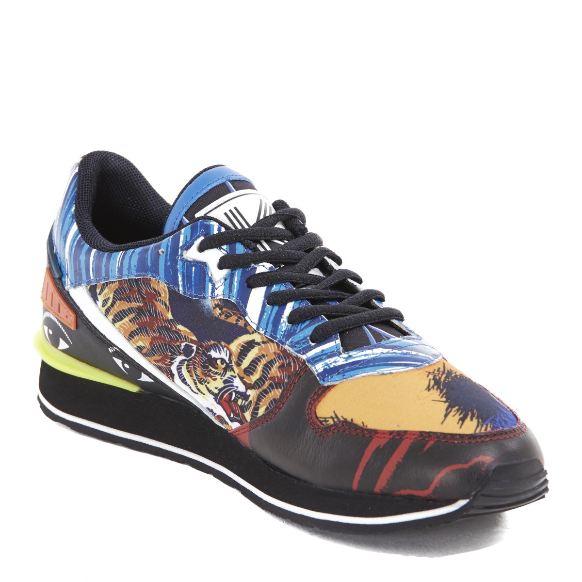 kenzo/高田贤三 多色牛皮混纺男士运动鞋 m42497 h16 nappa canvas