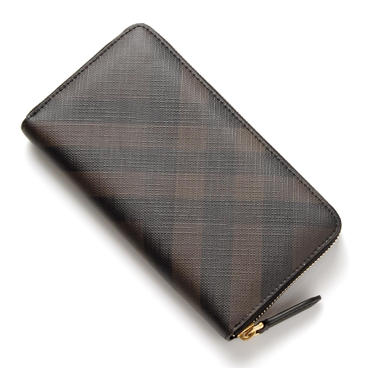 【包邮包税】burberry/博柏利 男士黑棕色牛皮长款钱包 3996188