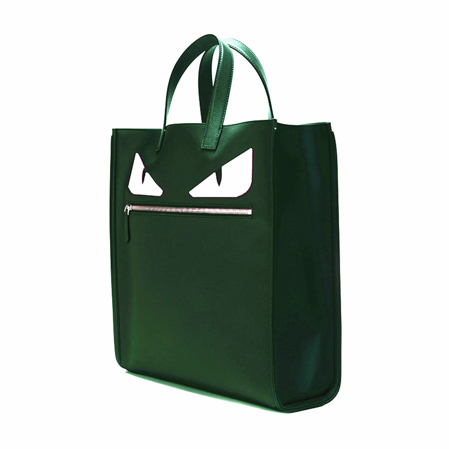 【包邮包税】fendi/芬迪  男士绿色尼龙拼牛皮小怪兽手袋 7va367 2wp