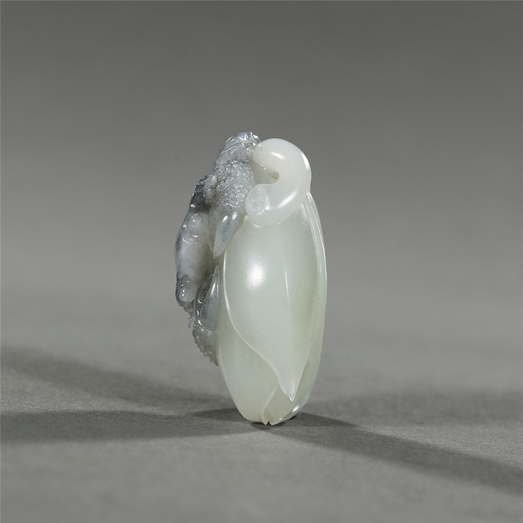 zhenyuhui/真玉汇 新疆和田玉青花籽料 和谐 摆件手把件 赵真作品附带