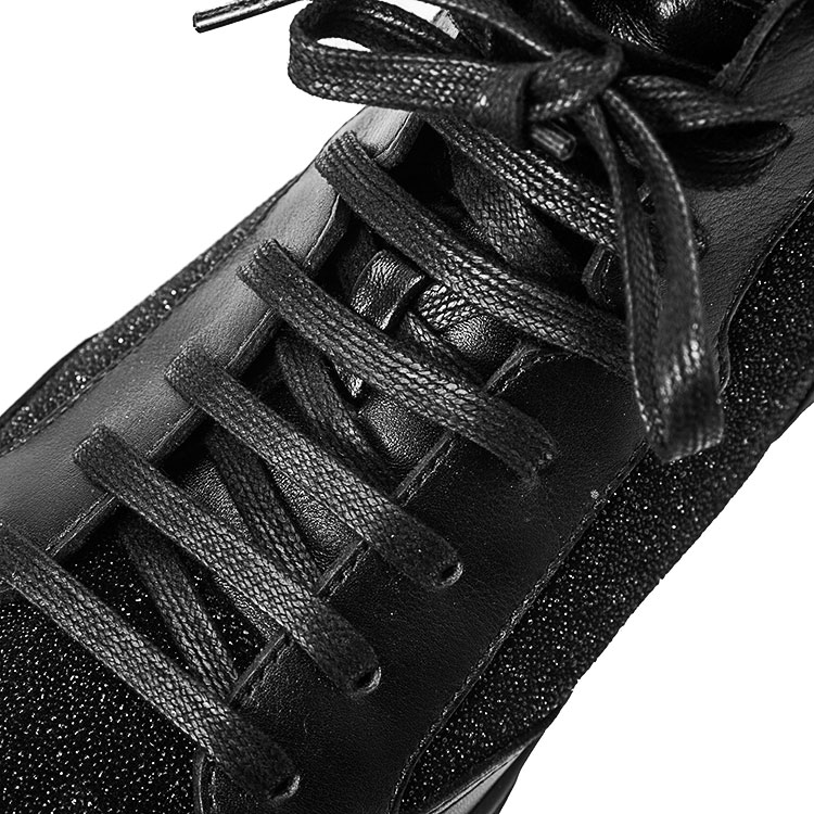 verri/verri男士休闲鞋-男士底色黑色 鞋面带金色经典高帮休闲鞋鞋面