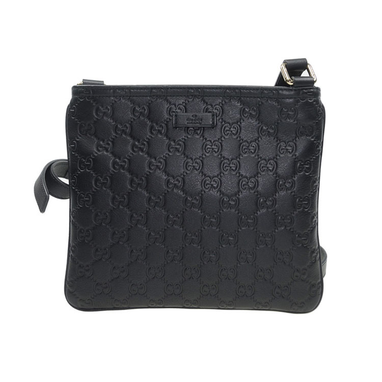 gucci/古驰 男士牛皮双g印花单肩斜挎包