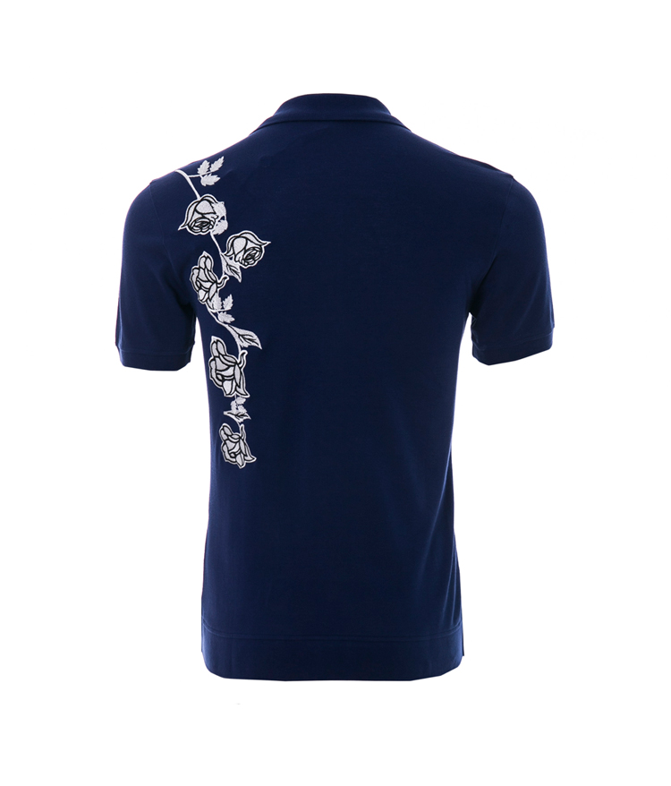 versace jeans/范思哲牛仔 【17年春夏款】男士纯棉 玫瑰刺绣图案