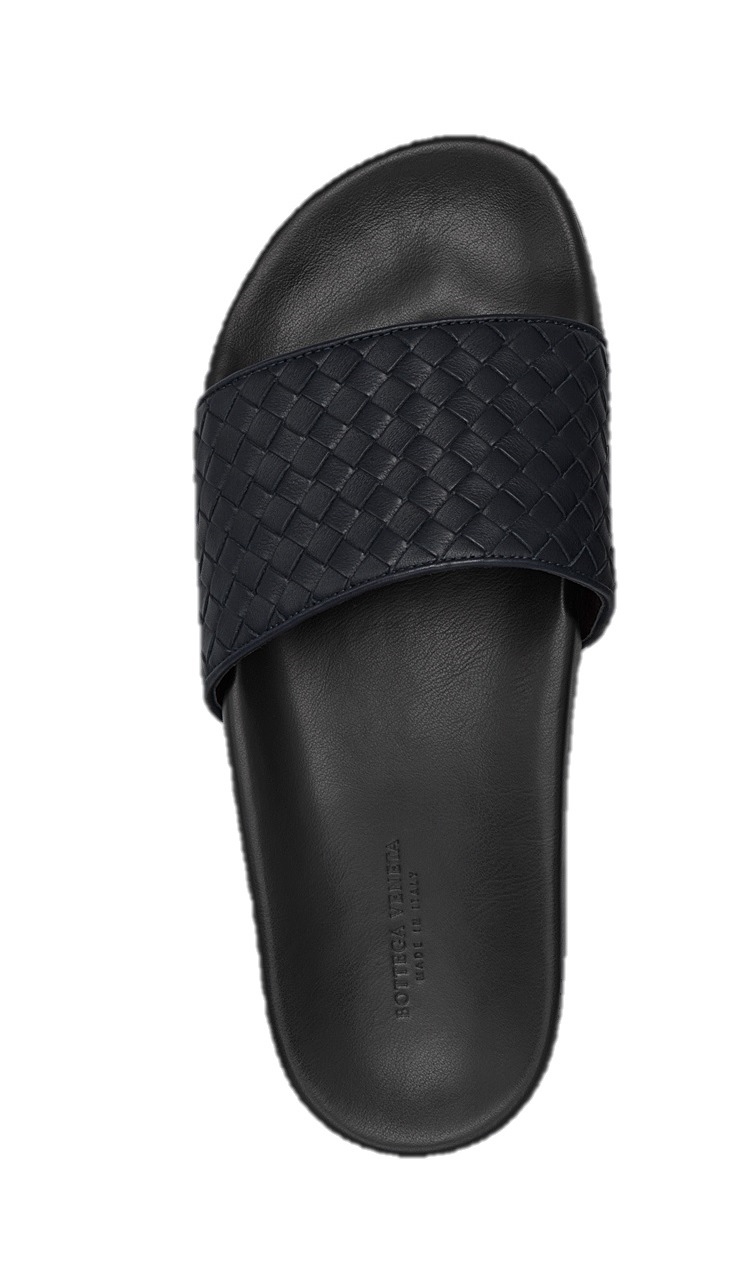 bottega veneta/葆蝶家 男士小牛皮拖鞋b-031863 黑色 欧码39
