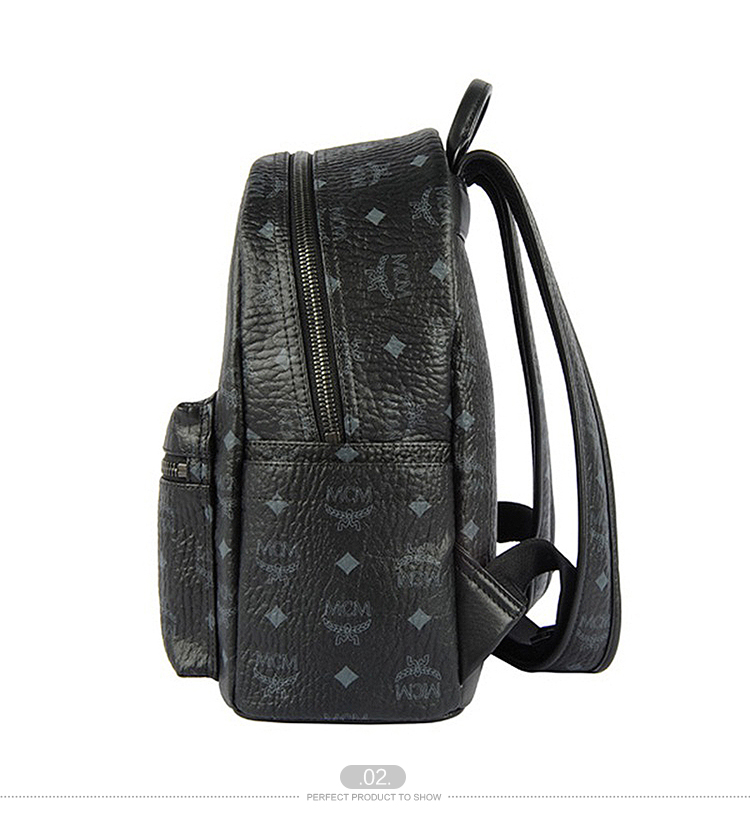 mcm/mcm 男士黑色pvc双肩包 mmk6sve26 bk-012 20170217