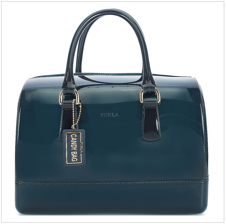 furla 芙拉 女士candy墨绿色pvc 大号果冻 手提包